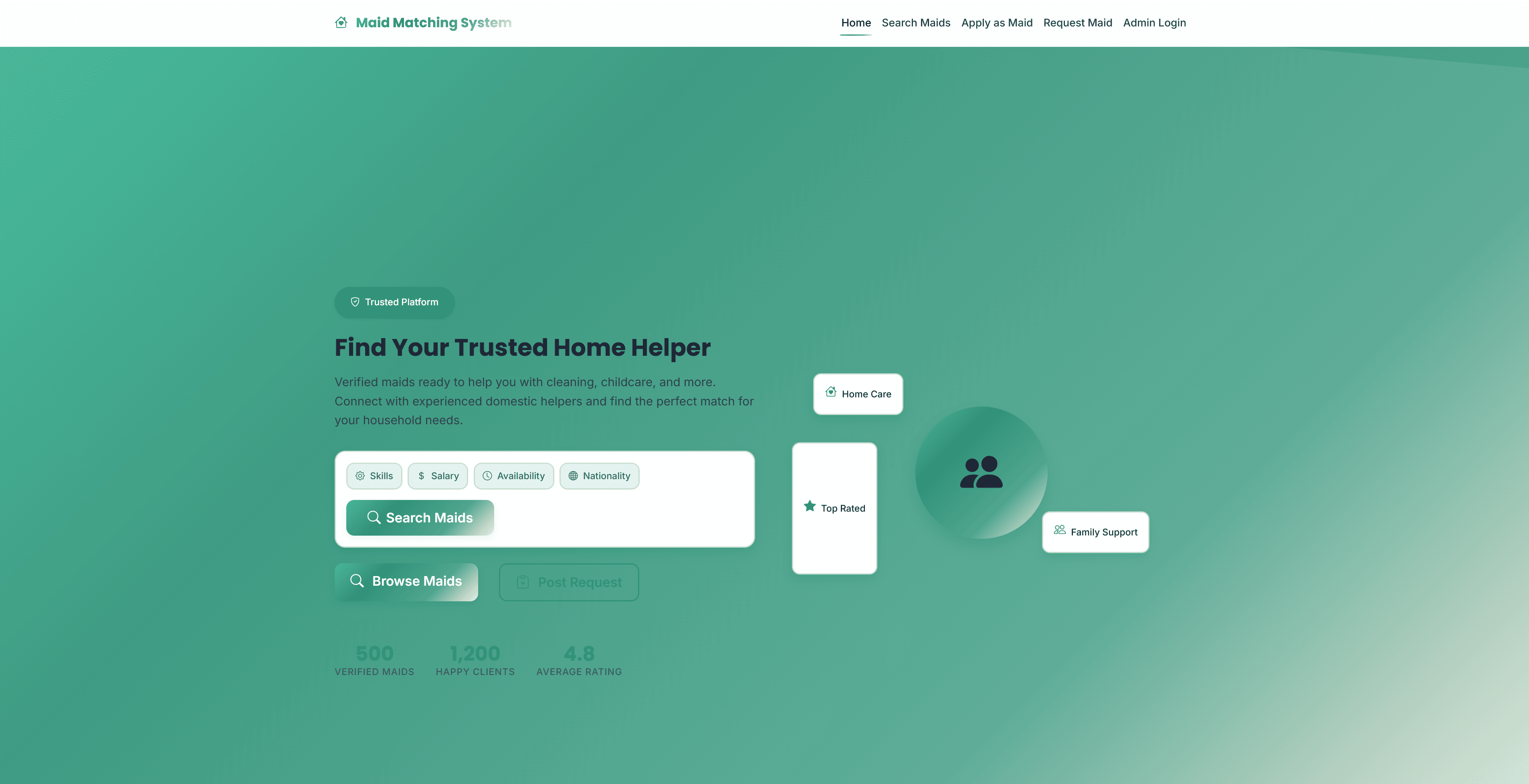 Maid Matching System - Domestic Helper Marketplace